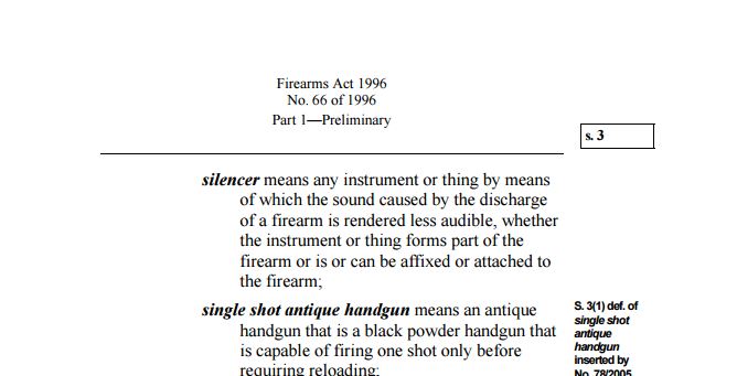Vic Firearms Act Silencer definition.JPG